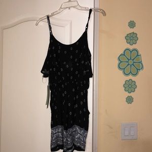 A black and white romper